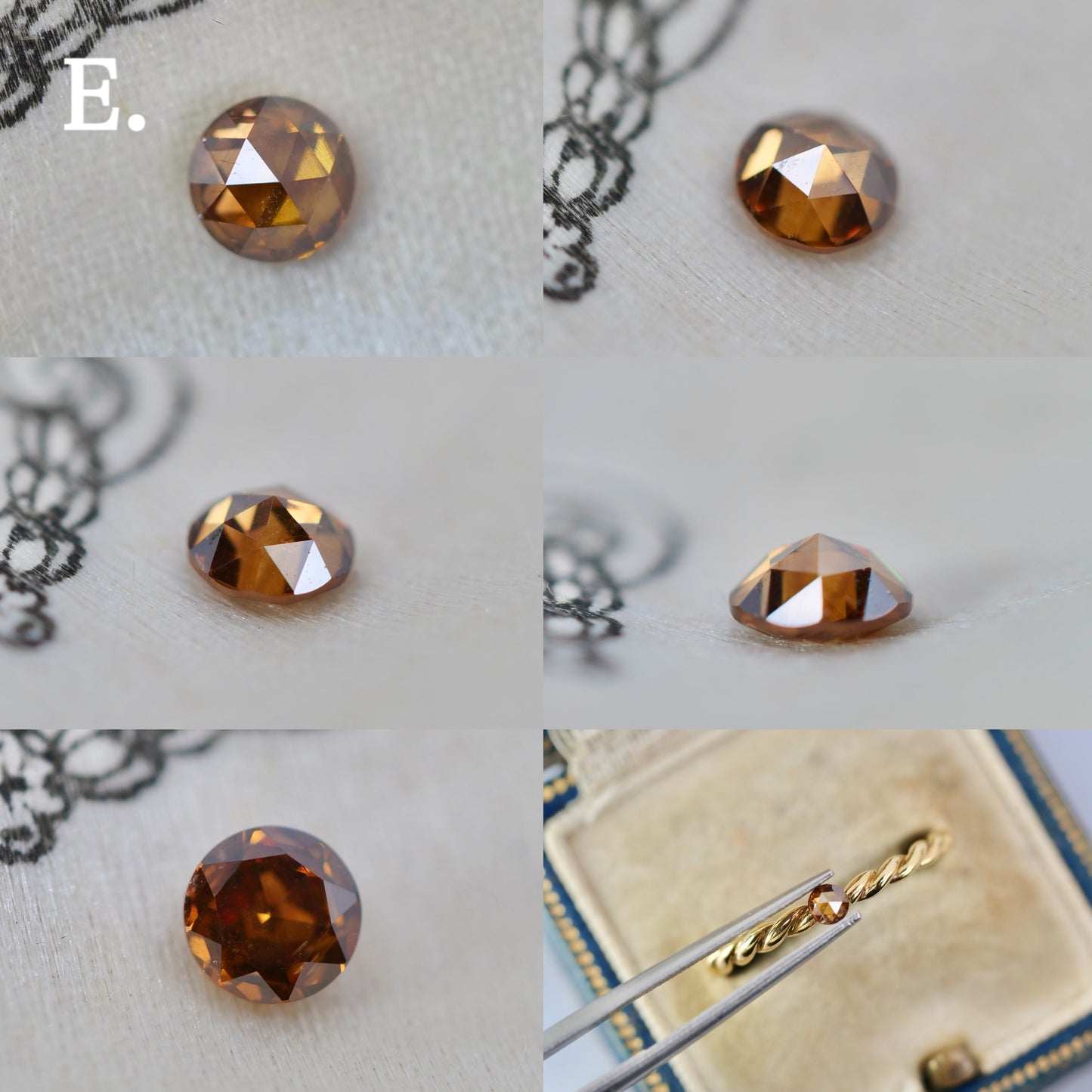 ブラウンダイヤモンド ローズカット 3mm【MJ2537】