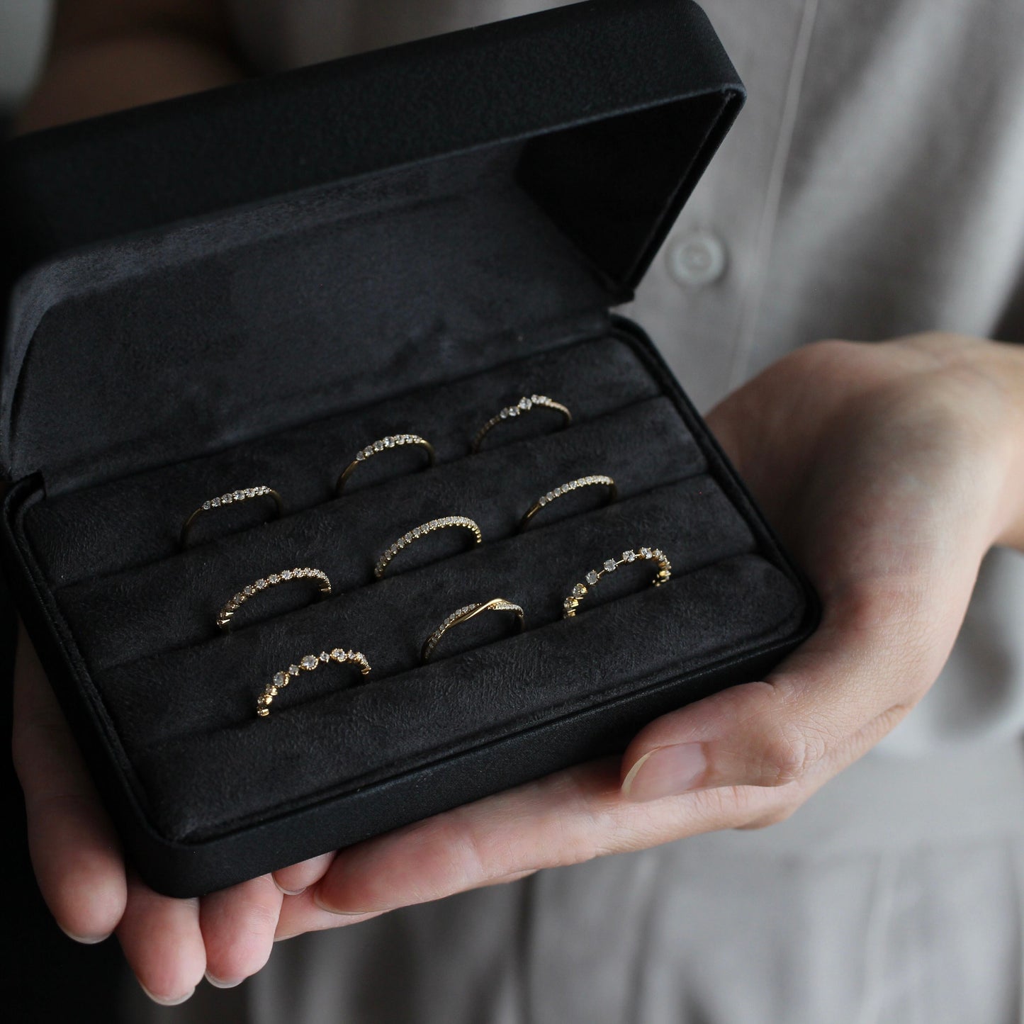 Nocturne - Halo | ハーフエタニティ ダイヤモンド 0.40ct VSクラス K10 K18 Pt900【MJ2929】