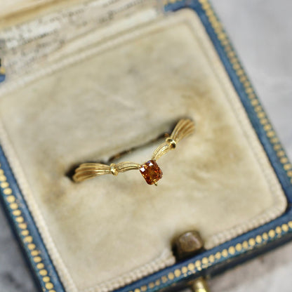 ブラウンダイヤモンド 0.115ct クッションカット 3.1mm×2.2mm×1.6mm【MJ2624】