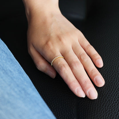 Nocturne - Celeste | ハーフエタニティ ダイヤモンド 0.18ct VSクラス K10 K18 Pt900【MJ2924】