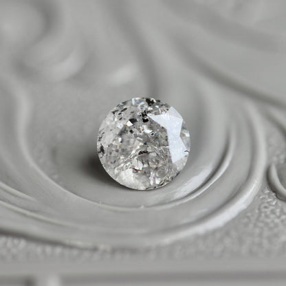 ソルトアンドペッパーダイヤモンド 0.5ct 5.2mm 【MJ2437】