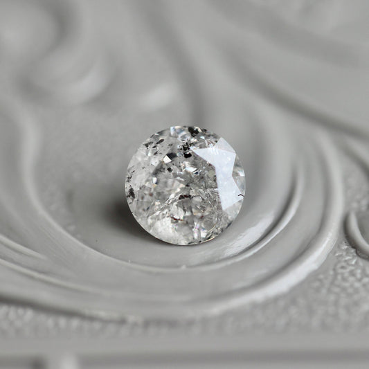 ソルトアンドペッパーダイヤモンド 0.5ct 5.2mm 【MJ2437】