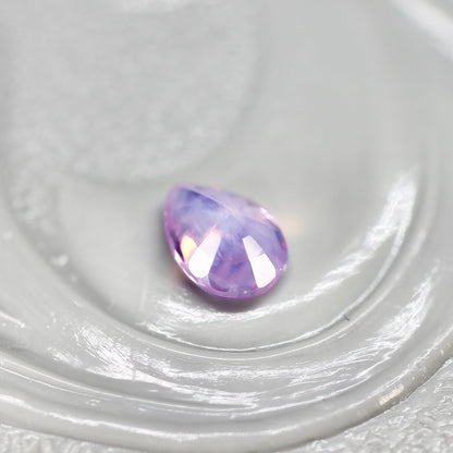 ペアシェイプカット シルキーパープルピンク バイカラーサファイア　0.20ct  3.7mm×2.6mm×1.9mm 【MJ2524】