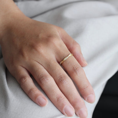 Nocturne - Aurora | ハーフエタニティ ダイヤモンド 0.12ct VSクラス K10 K18 Pt900【MJ2928】