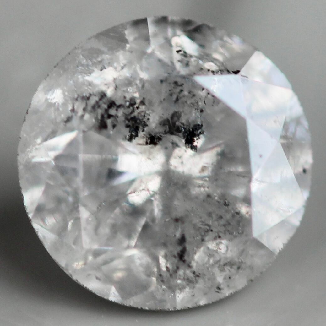 ソルトアンドペッパーダイヤモンド 0.26ct 3.8mm 【MJ2443】