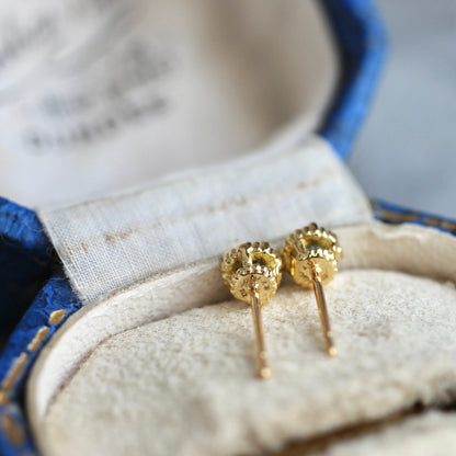 サンタマリアアクアマリン0.1ct 3mm K18YG ミルフレーム ピアス 片耳 【MJ2499】