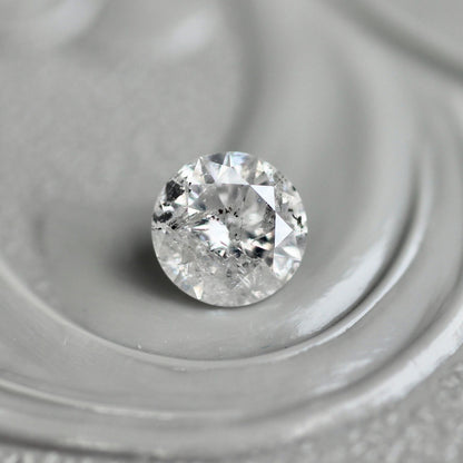 ソルトアンドペッパーダイヤモンド 0.24ct 3.8mm 【MJ2440】