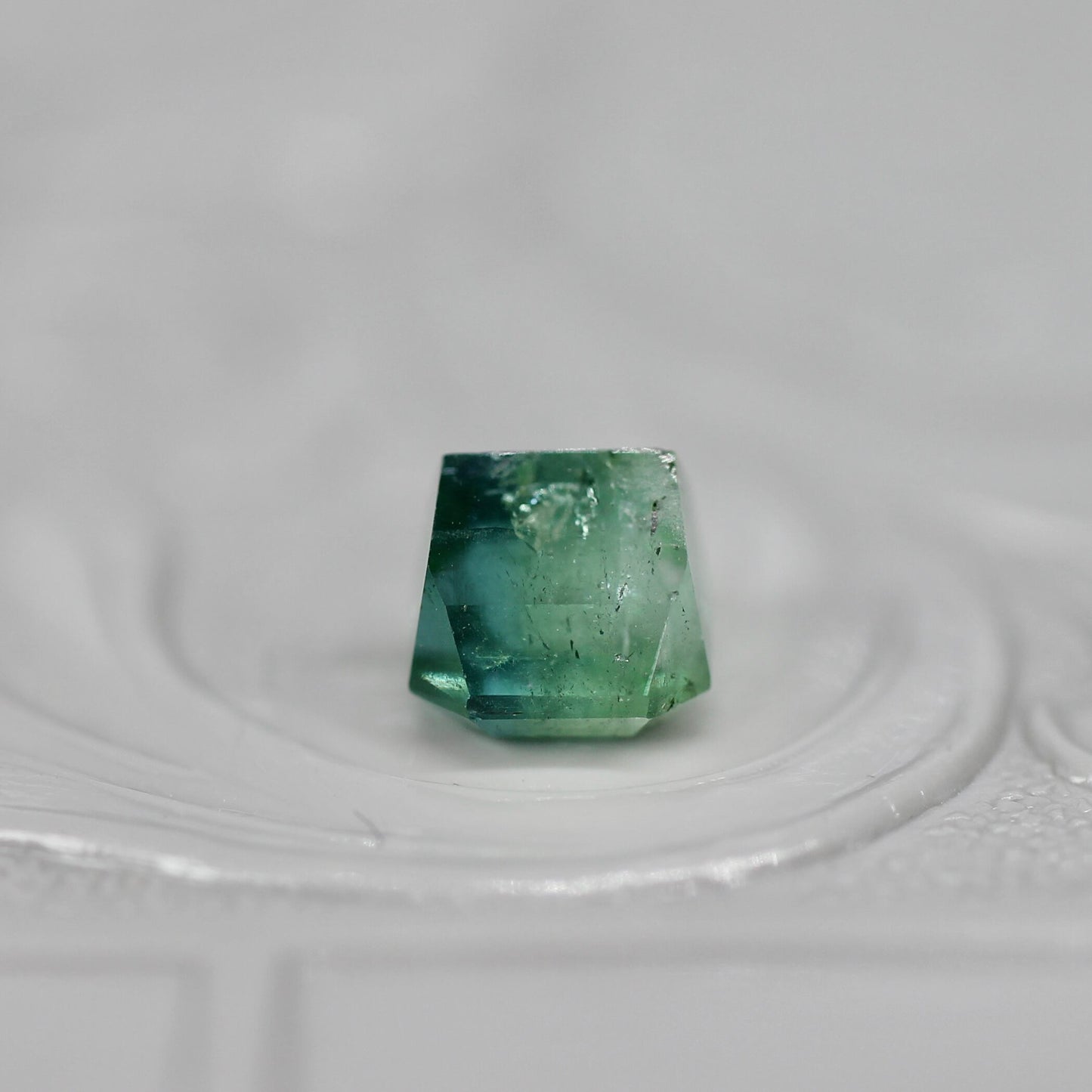 エメラルドカット バイカラートルマリン 0.88ct 4.6mm×4.3mm-4.0mm 【MJ2519】