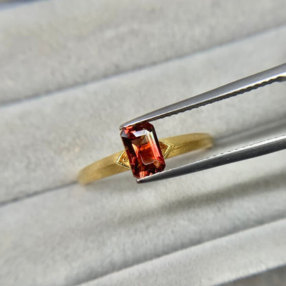 エメラルドカット バイカラーラブラドライト 0.54ct 3.7mm×5.7mm-2.7mm 【MJ2509】