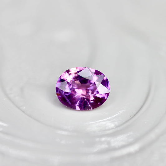 パープルサファイア 0.2ct オーバルカット 4mm×3.2mm 【MJ2462】