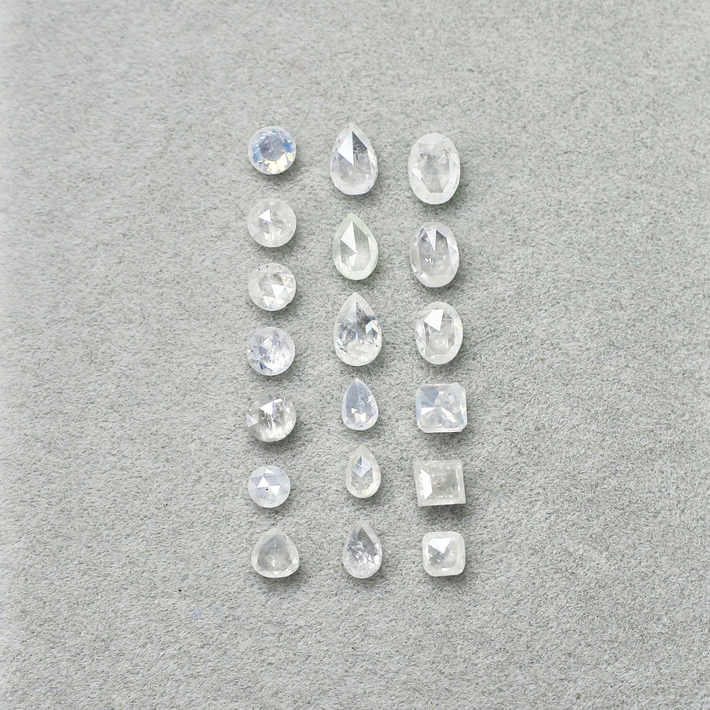 ダイヤモンド 0.175ct ローズカット 3.3mm×3.3mm×2.1mm【MJ2610】5