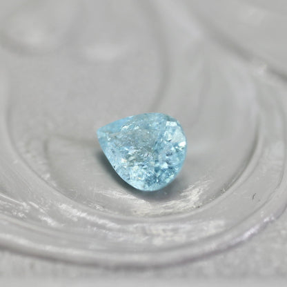 パライバトルマリン モザンビーク産 0.22ct ペアシェイプ 4.8mm×3.6mm×2.3mm【MJ2742】