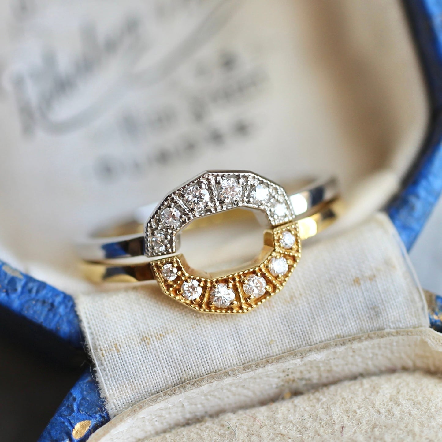 トラペゾイドリング ダイヤモンド 0.07ct VSクラス 【MJ2500】