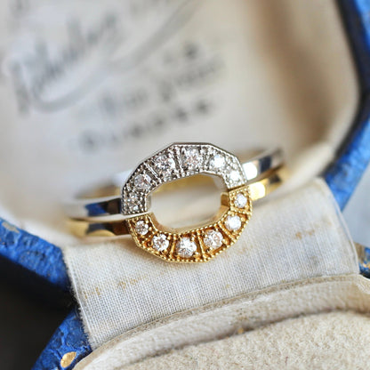 トラペゾイドリング ダイヤモンド 0.07ct VSクラス 【MJ2500】