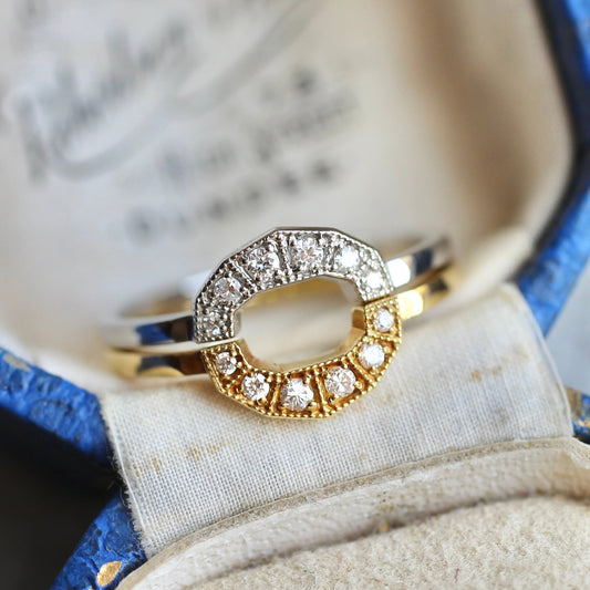 トラペゾイドリング ダイヤモンド 0.07ct VSクラス 【MJ2500】