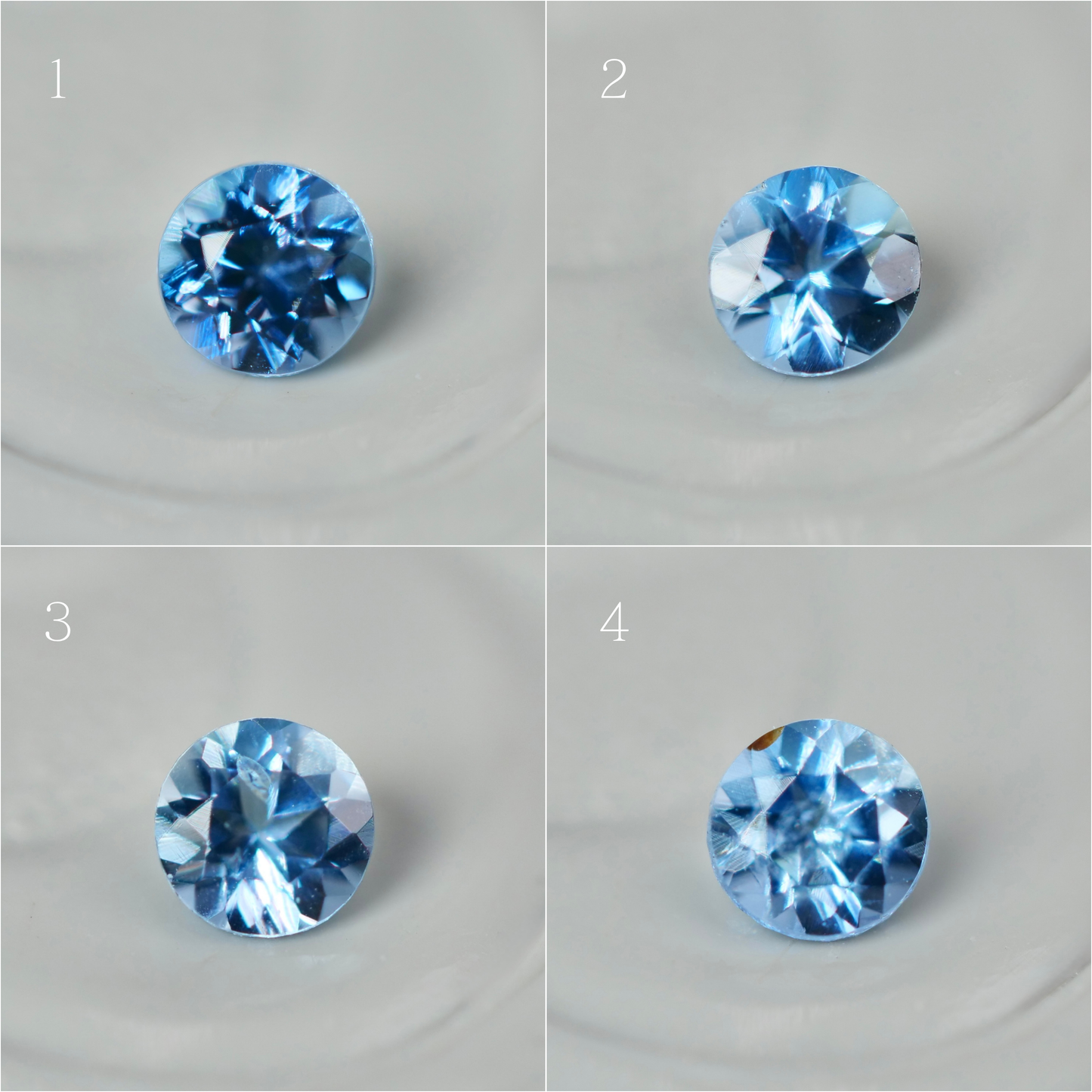 サンタマリアアクアマリン ラウンドカット 3mm【MJ2538】