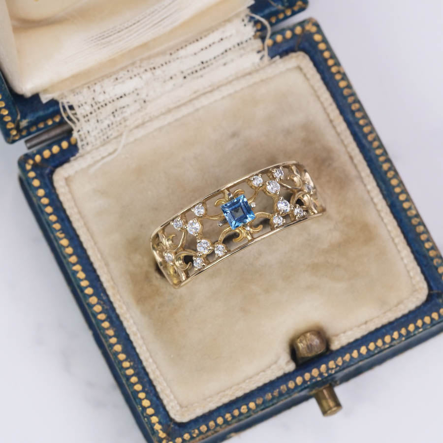 サンタマリアアクアマリン 0.15ct スクエアカット 3.0mm×3.0mm×2.0mm【MJ3064】