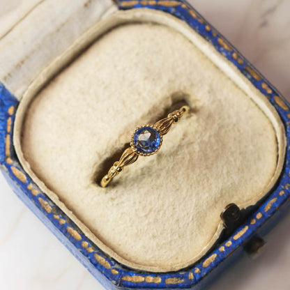バイカラーサファイア 0.30ct ローズカット 4.0mm×4.0mm×1.9mm【MJ2869】