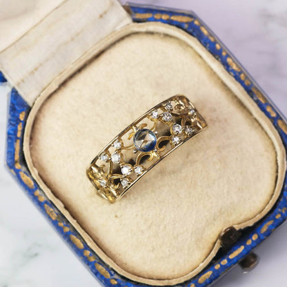 バイカラーサファイア 0.25ct ローズカット 3.6mm×3.6m×1.8mm【MJ2871】