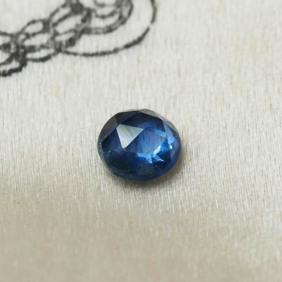 バイカラーサファイア 0.18ct ローズカット 3.3mm×3.3mm×1.6mm【MJ2872】