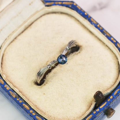 バイカラーサファイア 0.18ct ローズカット 3.3mm×3.3mm×1.6mm【MJ2872】