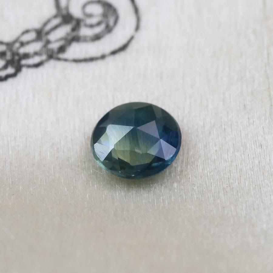 バイカラーサファイア 0.24ct ローズカット 4.0mm×4.0mm×1.6mm【MJ2873】