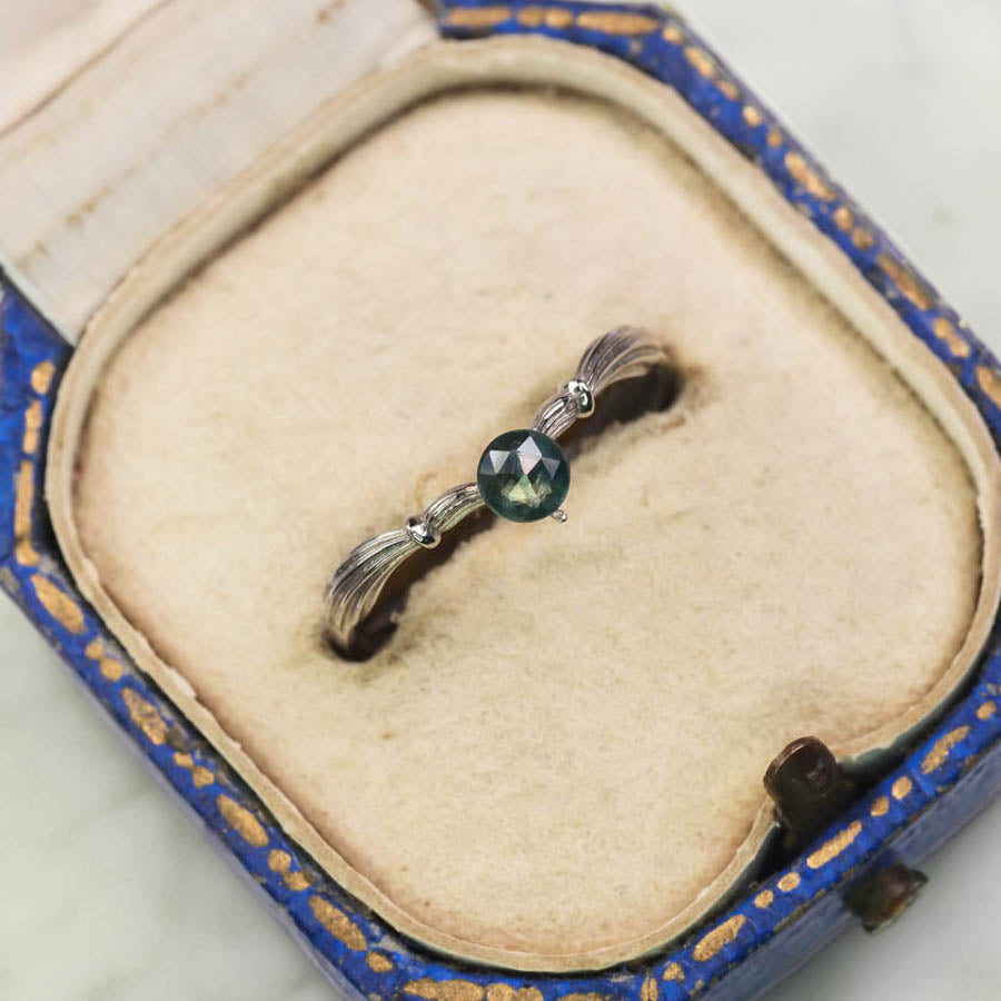 バイカラーサファイア 0.24ct ローズカット 4.0mm×4.0mm×1.6mm【MJ2873】