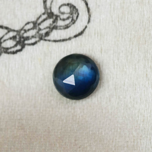 バイカラーサファイア 0.22ct ローズカット 3.7mm×3.7mm×1.7mm【MJ2874】