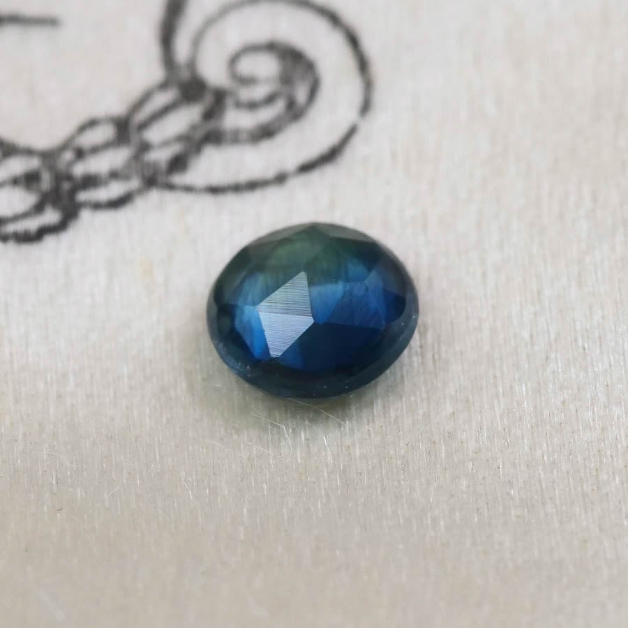 バイカラーサファイア 0.22ct ローズカット 3.7mm×3.7mm×1.7mm【MJ2874】