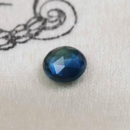 バイカラーサファイア 0.22ct ローズカット 3.7mm×3.7mm×1.7mm【MJ2874】