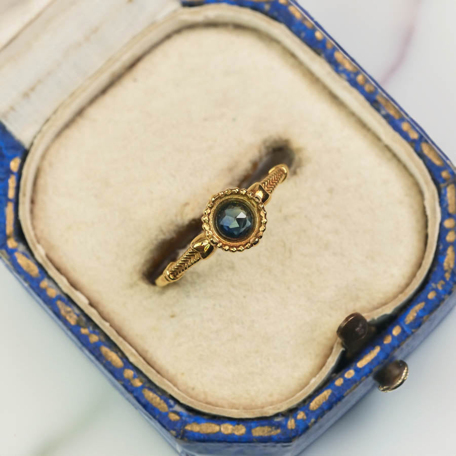 バイカラーサファイア 0.22ct ローズカット 3.7mm×3.7mm×1.7mm【MJ2874】