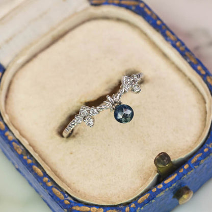 バイカラーサファイア 0.22ct ローズカット 3.7mm×3.7mm×1.7mm【MJ2874】