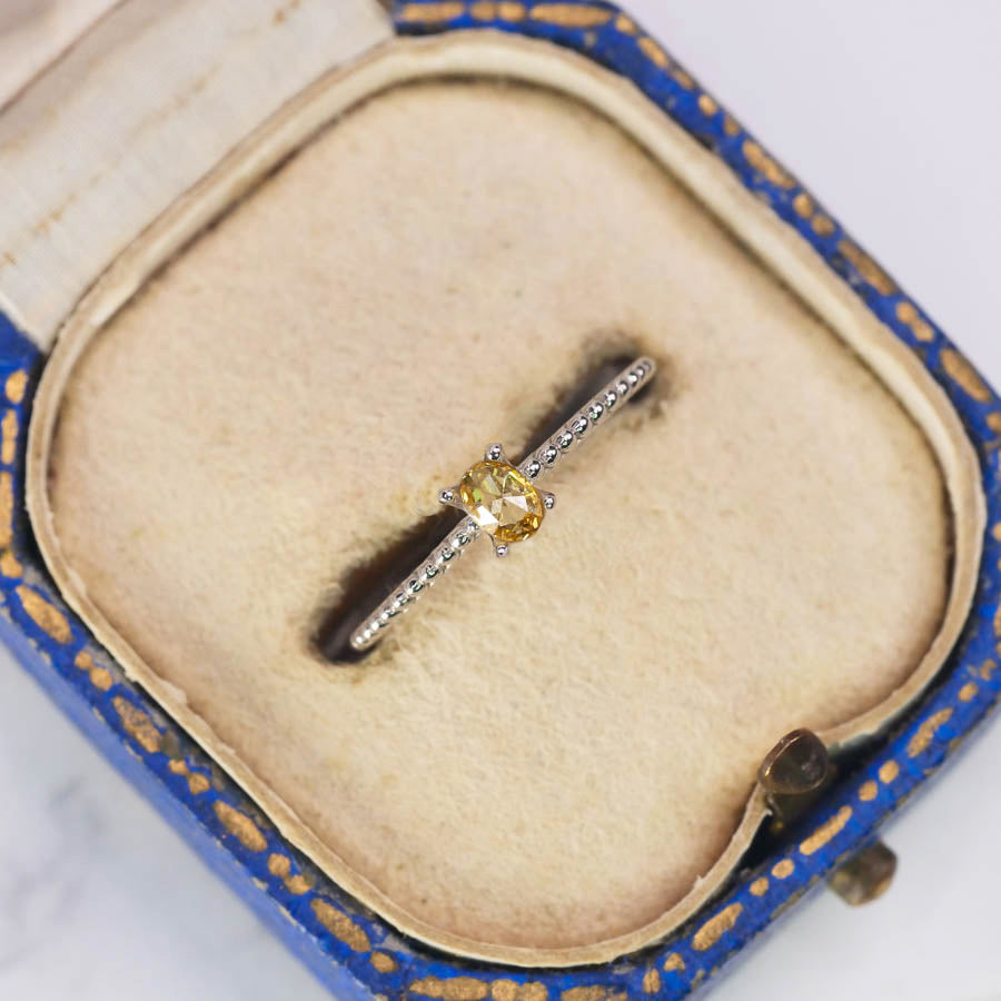 ナチュラルダイヤモンド 0.13ct オーバルローズカット 4.0mm×2.8mm×1.4mm【MJ3067】