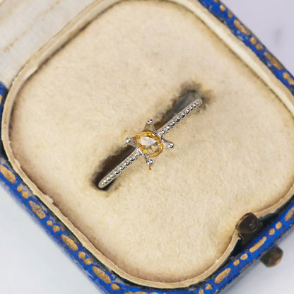 ナチュラルダイヤモンド 0.11ct ペアシェイプローズカット 4.0mm×2.9mm×1.3mm【MJ3070】