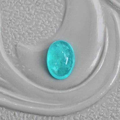 パライバトルマリン ブラジル産 0.19ct オーバルカボションカット 4.2mm×3.1mm×1.7mm【MJ3075】