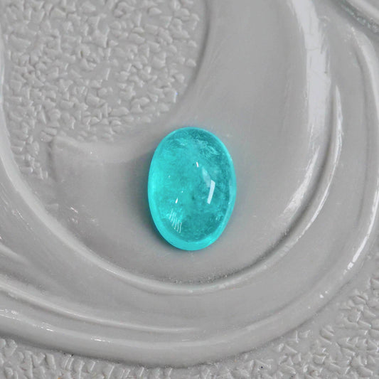 パライバトルマリン ブラジル産 0.19ct オーバルカボションカット 4.2mm×3.1mm×1.7mm【MJ3075】