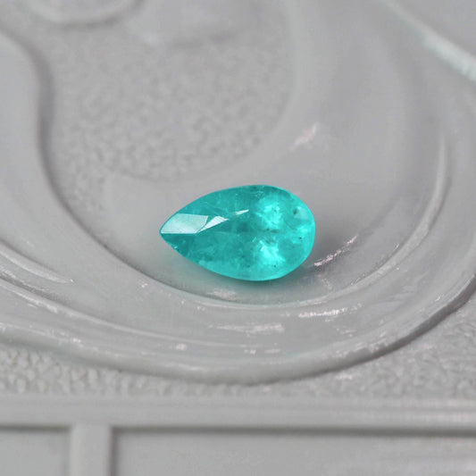 パライバトルマリン ブラジル産 0.15ct ペアシェイプカット 4.6mm×2.8mm×1.9mm【MJ3076】