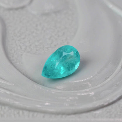 パライバトルマリン ブラジル産 0.15ct ペアシェイプカット 4.6mm×2.8mm×1.9mm【MJ3076】