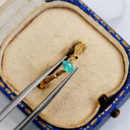 パライバトルマリン ブラジル産 0.15ct ペアシェイプカット 4.6mm×2.8mm×1.9mm【MJ3076】