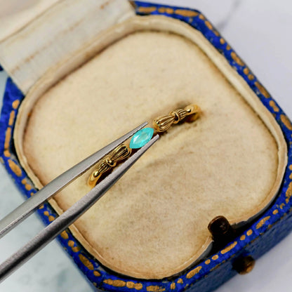 パライバトルマリン ブラジル産 0.09ct マーキスカット 4.5mm×2.1mm×1.4mm【MJ3078】