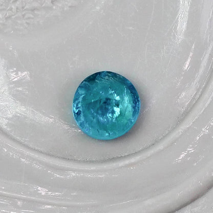 パライバトルマリン ブラジル産 0.08ct ラウンドカット 2.7mm×2.6mm×1.9mm【MJ3079】