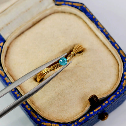 パライバトルマリン ブラジル産 0.08ct ラウンドカット 2.7mm×2.6mm×1.9mm【MJ3079】