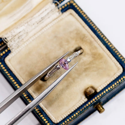 非加熱サファイア 0.25ct ペアシェイプカット 5.0mm×2.9mm×1.9mm【MJ2554-5】