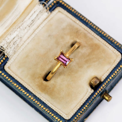 バイカラーサファイア 0.24ct スクエアカット 4.5mm×2.5mm×1.9mm【MJ3105】