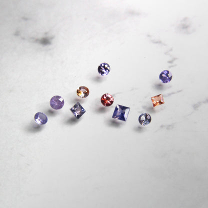 サファイア 0.09ct ラウンドカット 2.7mm×2.7mm×1.4mm【MJ2986】