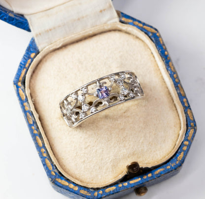 バイカラーサファイア 0.12ct スクエアカット 2.7mm×2.7mm×1.4mm【MJ2987】