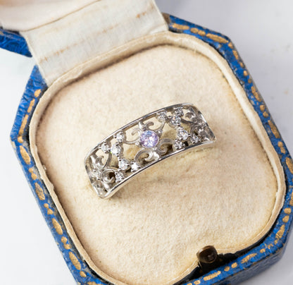 バイカラーサファイア 0.09ct ラウンドカット 2.6mm×2.6mm×1.7mm【MJ2993】