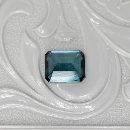 インディゴトルマリン 1.04ct エメラルドカット 6.7mm×5.5mm×3.0mm【MJ3129】