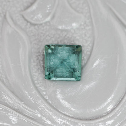 シーフォームトルマリン 0.49ct スクエアカット 4.3mm×4.1mm×3.2mm【MJ3128】