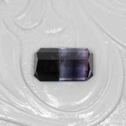 バイカラートルマリン 1.19ct エメラルドカット 7.8mm×4.4mm×3.7mm【MJ3145】